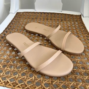 TKEES Nude Vegan Matte Gemma slides size 5